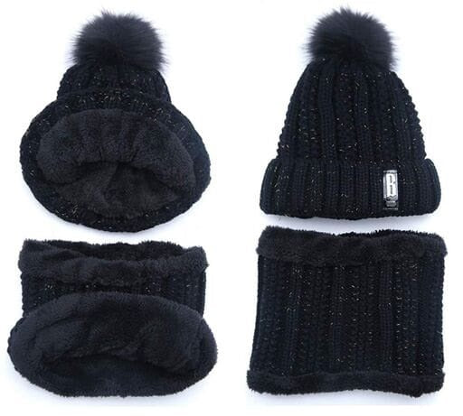Women's Winter Soft Warm 1 Set Snow Proof Ball Cap / Woolen Beanie Cap with Scarf