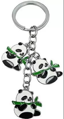 Metal Adorable Giant Panda Key Chain�